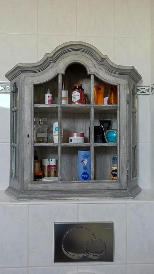 Eiken buik kastje, Huis en Inrichting, Kasten | Vitrinekasten, Gebruikt, Minder dan 100 cm, Minder dan 50 cm, 25 tot 50 cm, Glas