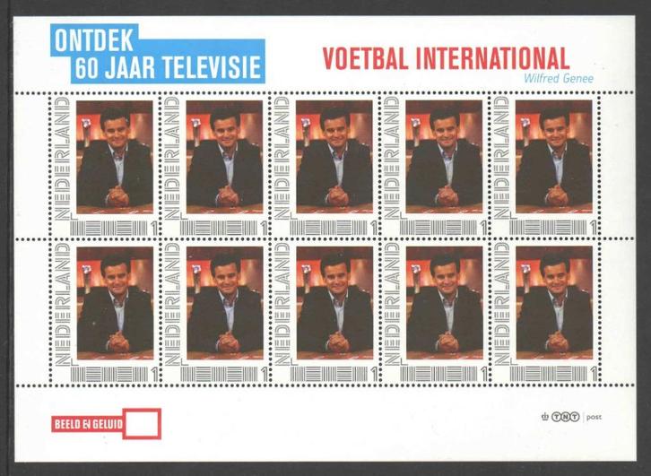 Postzegels Ontdek 60 jaar Televisie: Voetbal International, Postzegels en Munten, Postzegels | Nederland, Postfris, Na 1940, Ophalen of Verzenden