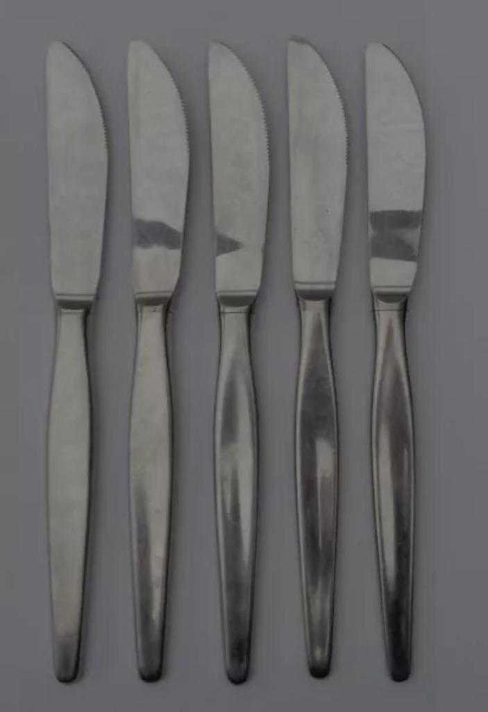 WMF Cromargan 7500 Ascona Verona 5 stuks tafelmes 21cm, Huis en Inrichting, Keuken | Bestek, Zo goed als nieuw, Rvs of Chroom