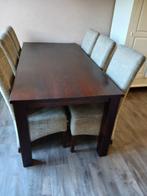 Teakhouten eettafel 180 x 90 x 78,5, Ophalen, Gebruikt, Teakhout, 50 tot 100 cm