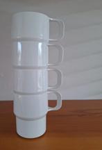 4 witte Coppia Melamine kopjes, Ophalen of Verzenden, Zo goed als nieuw, Wit, Beker of Kan