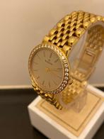 Edox Dameshorloge Verguld Steentjes 10M Goldelectroplated, Sieraden, Tassen en Uiterlijk, Horloges | Dames, Overige merken, Staal