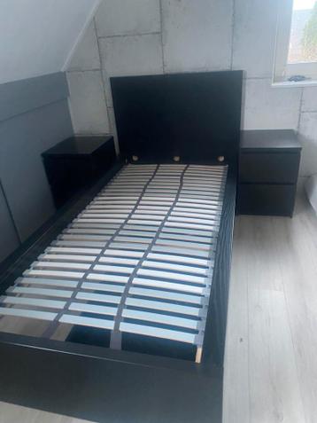 Ikea Malm Bedframe, hoog, met 2 bedlades, zwart, 90x200 cm - afbeelding 6