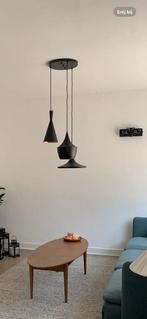 Design Hanglamp Zwart/Goud, Huis en Inrichting, Lampen | Hanglampen, Ophalen of Verzenden, Zo goed als nieuw, Metaal, 50 tot 75 cm