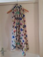Katoenen met zijde sjaal met gekleurde tasjes, Ophalen of Verzenden, Nieuw, Maat 46/48 (XL) of groter, Sjaal