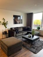 Nieuwe prachtige velvet hoekbank met bijpassende poef, Ophalen, 250 tot 300 cm, Hoekbank, Zo goed als nieuw