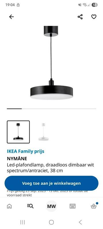 Nymane ikea hanglamp nieuw in doos beschikbaar voor biedingen