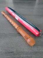 Aura blokfluit met etui, Ophalen, Gebruikt, Sopraan of Sopranino, Met koffer, hoes of etui