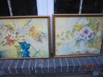 A.K.S.GASTEIGER, 2 Mooie aquarellen/litho's veel Bloemen, Ophalen of Verzenden