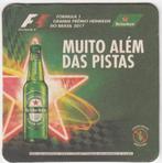 Heineken Brazilië Formule 1 bier viltje nummer B 1709, Viltje(s), Heineken, Zo goed als nieuw, Ophalen