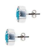 Otazu hexagon set Light Blue maat 53/17 MM, Nieuw, Ophalen of Verzenden, Knopjes of Stekers, Zilver