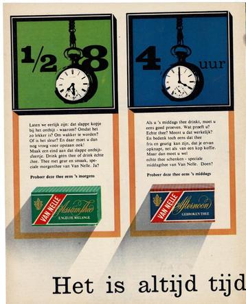 3 Originele Thee advertenties uit 1958-1967 VAN NELLE beschikbaar voor biedingen