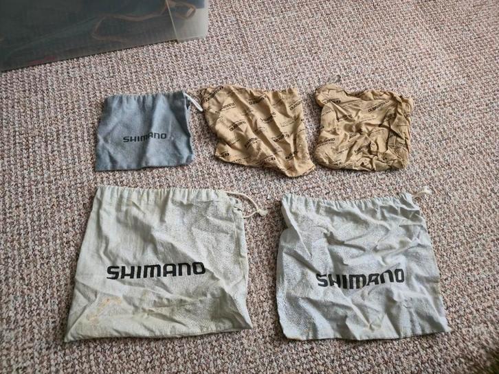 5 Shimano oldschool molen zakjes Stella Twinpower, Watersport en Boten, Hengelsport | Algemeen, Gebruikt, Molen, Ophalen of Verzenden