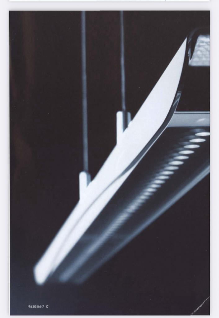 Holtkötter Slight designlamp mat staal met acryl, Huis en Inrichting, Lampen | Hanglampen, Zo goed als nieuw, 75 cm of meer, Metaal