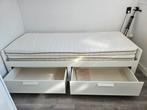 IKEA BRIMNES Uitschuifbed 90x200, Huis en Inrichting, Ophalen, 90 cm, Eenpersoons, Wit