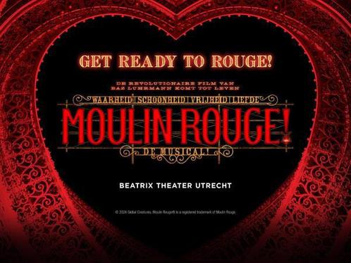 Moulin Rouge! Musical 20% korting + drankje max 8 tickets, Tickets en Kaartjes, Theater | Musical, Twee personen, Augustus