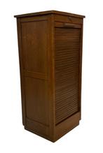 Vintage eiken houten archiefkast rolluik roldeurkast 50's, Huis en Inrichting, Kasten | Roldeurkasten en Archiefkasten, Gebruikt