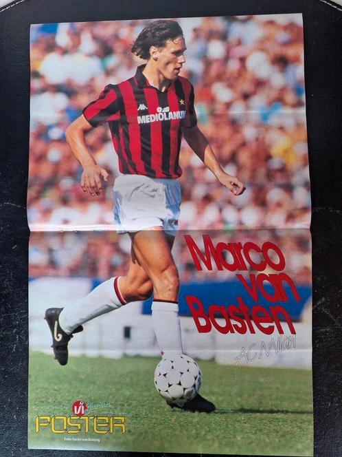 Poster Marco van Basten - AC Milan, Verzamelen, Sportartikelen en Voetbal, Zo goed als nieuw, Poster, Plaatje of Sticker, Ajax