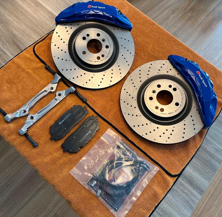 Big brake kit Audi Volkswagen Seat Skoda 6pots 350mm > 400mm, Auto-onderdelen, Remmen en Aandrijving, Audi, Porsche, Seat, Volkswagen