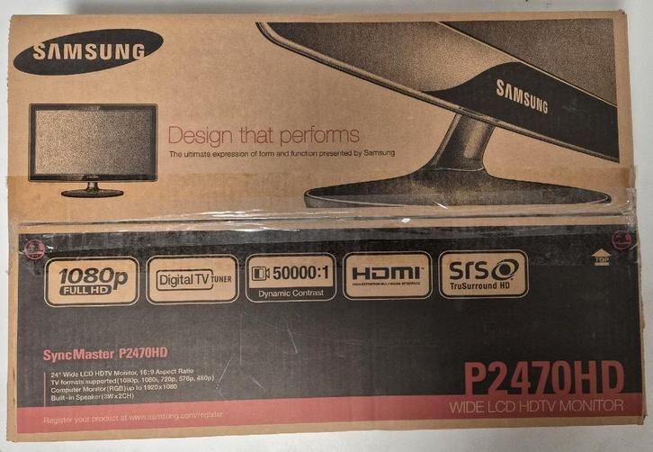 Samsung Syncmaster P2470HD monitor (+ TV), Computers en Software, Monitoren, Zo goed als nieuw, 60 Hz of minder, DVI, HDMI, VGA