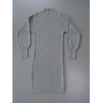 Grijze ribgebreide warme jurk S/36   beschikbaar voor biedingen