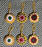 6 gehaakte kerstballen katoen 55mm (model poffertje), Ophalen of Verzenden, Nieuw