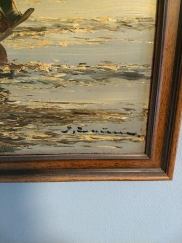 schilderij schuiten op het strand ...jeane coune  beschikbaar voor biedingen