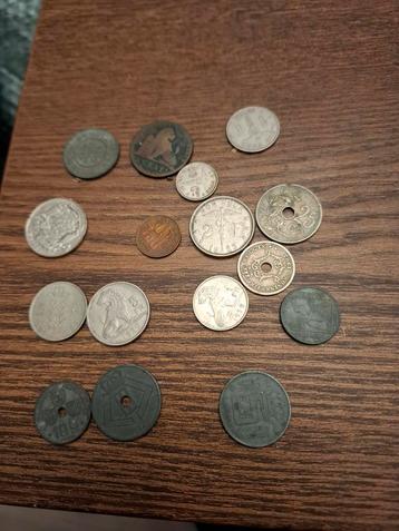 Lotje van 16 Belgische oude munten beschikbaar voor biedingen