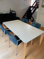 Leolux Eettafel met Stoelen - Complete Set!, Huis en Inrichting, Tafels | Eettafels, Ophalen, Gebruikt, Metaal, 50 tot 100 cm