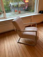 LEREN FAUTEUIL, WEINIG GEBRUIKT, ALS NIEUW, WIT, Huis en Inrichting, Ophalen, Zo goed als nieuw, 50 tot 75 cm, Leer