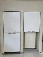 Witte wandkasten 3x (ook afzonderlijk te koop), Ophalen, 100 tot 150 cm, Modern wit, Meerdere deuren