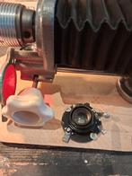 Tafellamp gemaakt van een vintage foto vergroter lens, Nieuw, Ophalen of Verzenden, Hout, Minder dan 50 cm