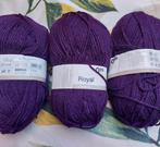3 bollen paars wol (Royal), Hobby en Vrije tijd, Breien en Haken, Ophalen of Verzenden, Nieuw, Breien of Haken, Wol of Garen