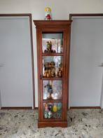 Mooie koloniale vitrinekast, aan 4 kanten glas., Huis en Inrichting, Kasten | Vitrinekasten, Ophalen, Zo goed als nieuw, 25 tot 50 cm