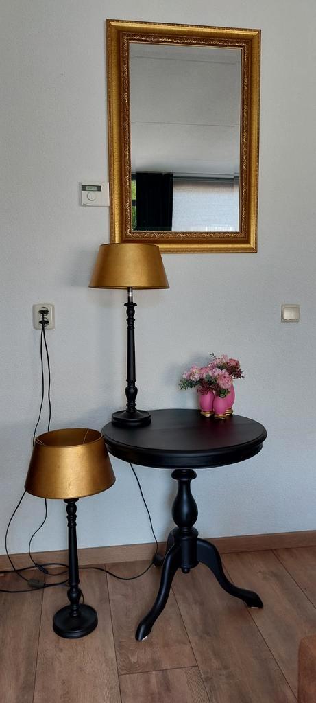 Zware barok facet geslepen spiegel goud, hotel chique set, Huis en Inrichting, Woonaccessoires | Spiegels, Zo goed als nieuw, Minder dan 100 cm