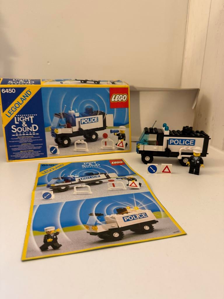 Lego 6450 Politie Licht & Geluid Compleet met Doos, Ophalen of Verzenden, Gebruikt, Complete set, Lego