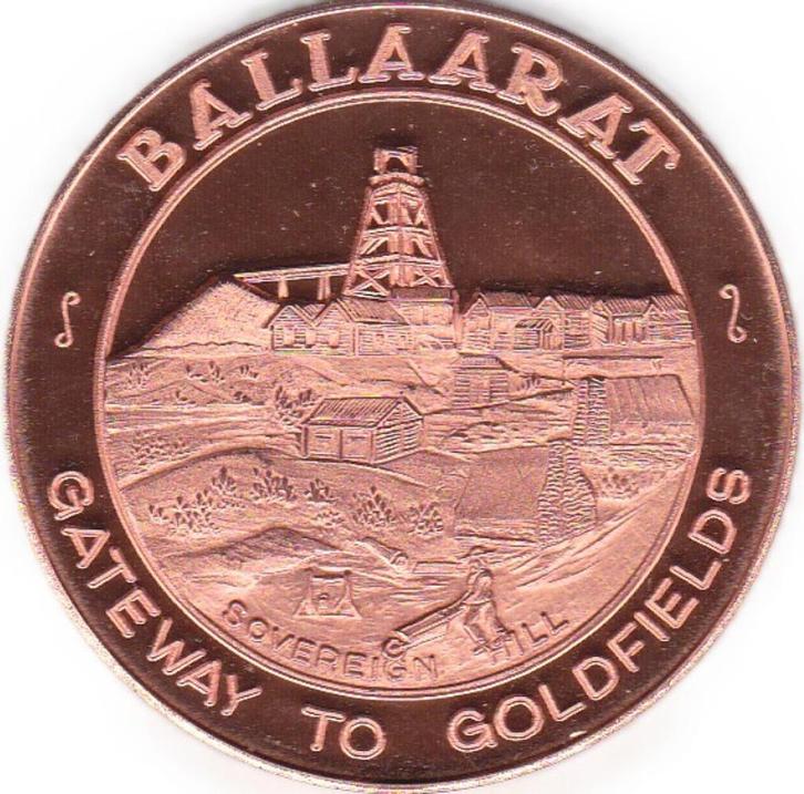 BALLAARAT GATEWAY GOLDFIELDS, Postzegels en Munten, Penningen en Medailles, Overige materialen, Verzenden