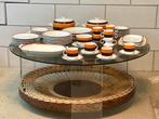 Retro servies oranje bruin. Schumann Arzberg Germany bavaria, Ophalen of Verzenden, Porselein, Overige stijlen, Bord(en)
