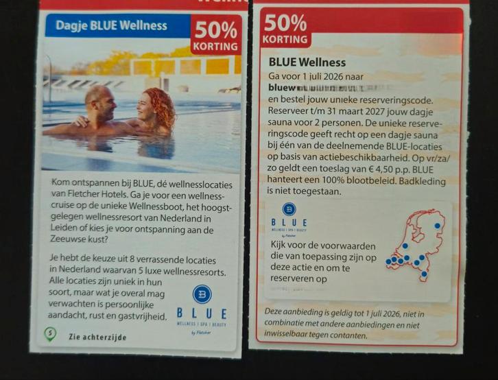 Vitae Wellnessresorts Goes of Roosendaal 25% korting, Tickets en Kaartjes, Kortingen en Cadeaubonnen, Drie personen of meer, Kortingsbon