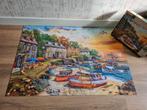 jumbo puzzel 3000 stukjes 'Huisjes aan de haven', Gebruikt, Ophalen of Verzenden, Meer dan 1500 stukjes