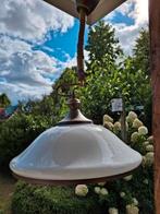Mooie oude lamp met glazen kap., Antiek en Kunst, Ophalen