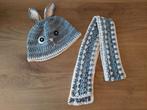 Gehaakte muts en sjaal, Ophalen of Verzenden, Zo goed als nieuw, 104 of kleiner, Meisje