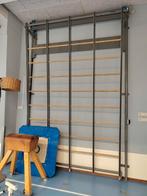 Gymzaalattributen:  klimrekken, klimtouwen, rails, basketbal, Ophalen