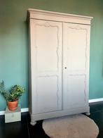 Biedermeier meidenkast kleding linnen leg kind baby demontab, Ophalen, Met deur(en), Eikenhout, 100 tot 150 cm