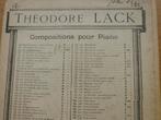 THEODORE LACK - VALSE ARABESQUE - PIANO, Muziek en Instrumenten, Gebruikt, Klassiek, Ophalen of Verzenden, Artiest of Componist