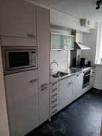 Rechte keuken licht grijs 340cm, Huis en Inrichting, Keuken | Complete keukens, Grijs, Hoogglans of Gelakt, Gebruikt, Enkelwandige keuken