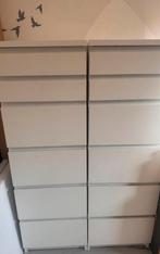 Malm ladekast met spiegel 6 lades 2 stuks, Minder dan 50 cm, Gebruikt, 5 laden of meer, 100 tot 150 cm