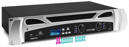 Versterker,Amplifier, USB,Bluetooth,SD,MP3, 2 x 500W VPA1000, Muziek en Instrumenten, Versterkers | Keyboard, Monitor en PA, Nieuw