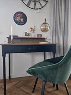 Landelijk bureautje of side table m laatje en opzetplank, Huis en Inrichting, Tafels | Sidetables, Ophalen of Verzenden, 25 tot 50 cm