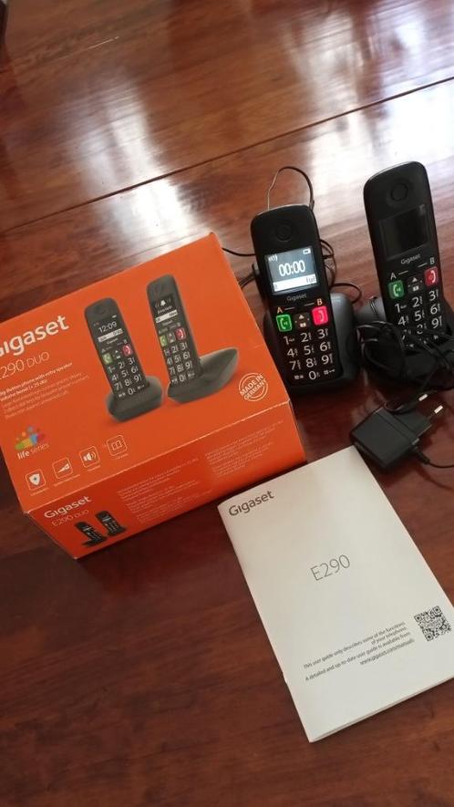 Gigaset E290 duo - ideaal voor senioren, Telecommunicatie, Vaste telefoons | Handsets en Draadloos, Zo goed als nieuw, 2 handsets